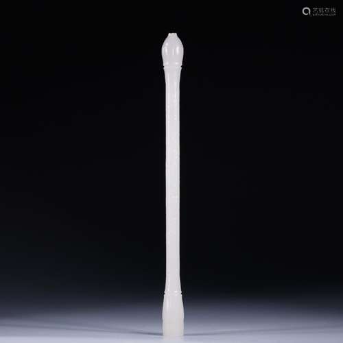 Hetian jade dragon brush rod22 cm long, 1.5 cm wide, weighs ...