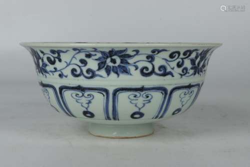 - blue and white flowers green-splashed bowls bound branches...