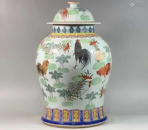 The very auspicious motifs general tank, 39 cm high, 13.5 cm...