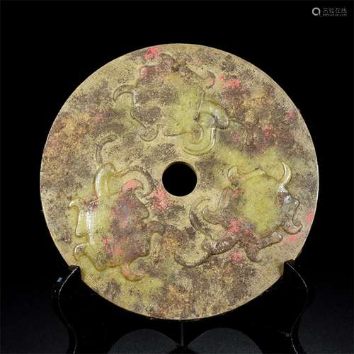 , hetian jade jade chow turtle, the quality of the jade is e...