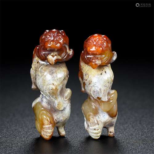 , hetian jade benevolent to hang a pair of, the quality of t...