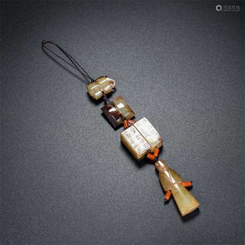 Pendant, hetian jade just MouYu combinations, the quality of...