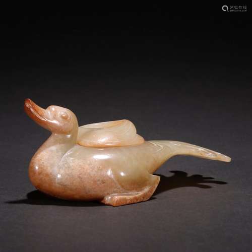 Ancient jade "goose" cover furnace.Specification: ...