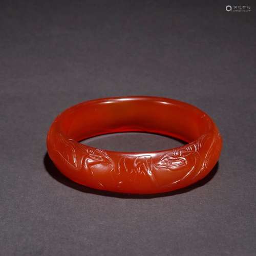 Agate carving, longfeng bracelet.Specification: a thick 0.9 ...