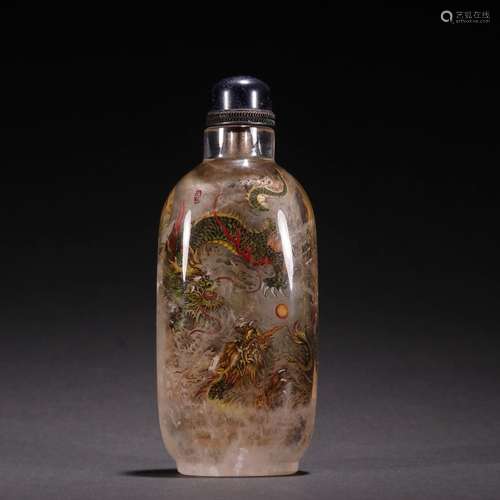 , crystal dragon drawing snuff bottles.Specification: high 1...