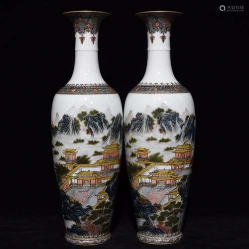 pastel landscape pattern willow bottlesHigh 11 36 diameterIn...