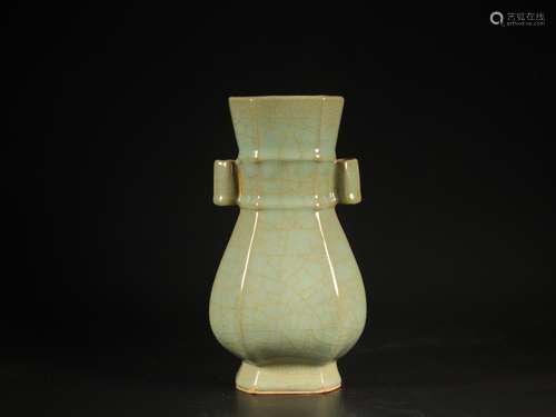 : officer, glaze vase with a double penetration25 cm long an...