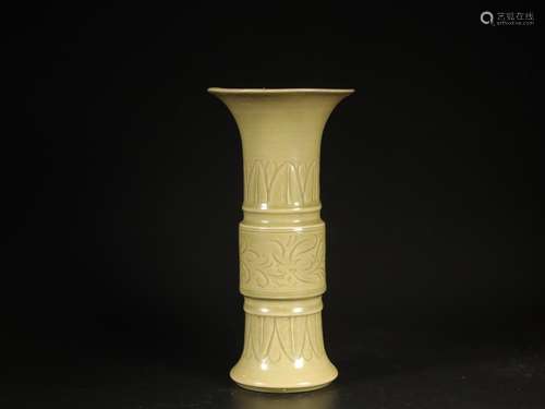 In the, longquan grain flower vase with flowersHigh 25.5 cm ...