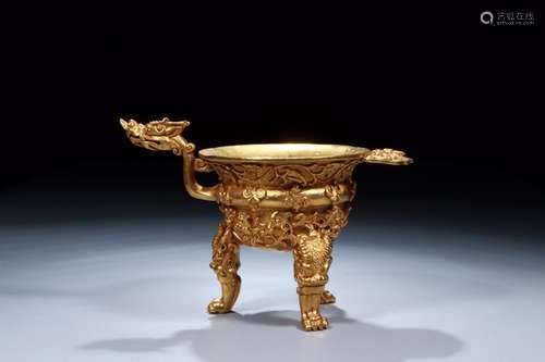 : gold dragon cupSize: 13.8 cm wide by 12.5 cm 21 weighs 181...