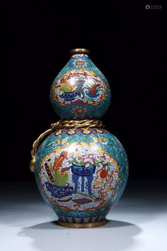 : in the lateemperor , cloisonne is ancient figure, gourd bo...