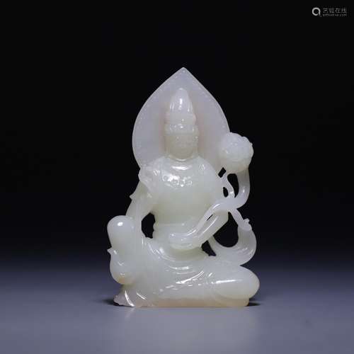 , hetian jade guanyin cave, size: 8.5 * * * * 5.4 2.2 cm, we...