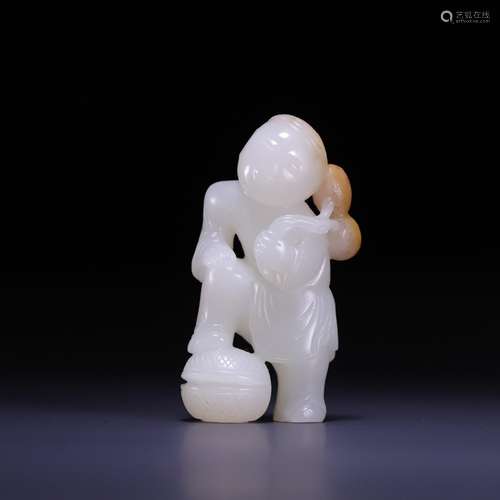 , hetian jade lad, size: 5.7 * * * * 2.8 1.6 cm, 40.2 g!