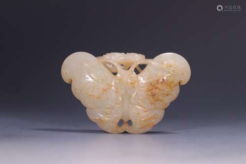 And hetian jade seed makings bowSize: 7.5 cm long, 4.5 cm wi...