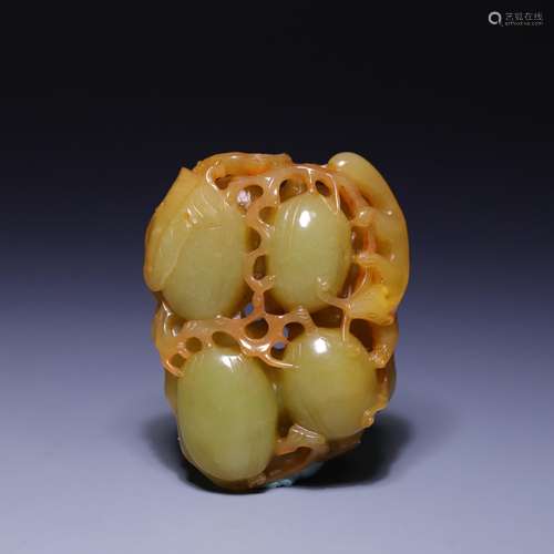 , hotan topaz melon and fruit pieces, size: 7.0 * * * * 5.5 ...