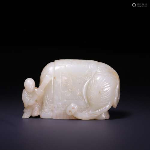 , hetian jade seed expects the boy play, size: 9.2 * * * * 5...