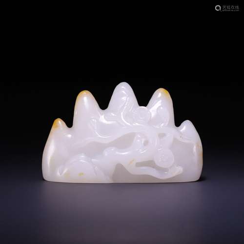 Hetian jade cypress pen rack dashanzi, size: 8.3 * * * * 5.1...