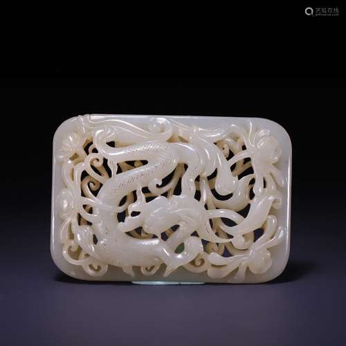 , hetian jade dragon grain, size: 8.7 * * * * 6.1 1.3 cm, we...