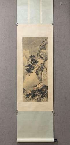 85 x33 PuRu, silk scroll vertical shaft, size.