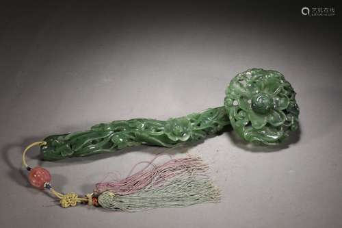 Hetian jade flowerSize: 31 * 10.2 * 5 cm weighs 468 g.