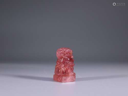 Tourmaline lion button an unofficial personal sealSize: 2.15...