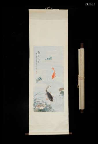 , -xia wu on lotus pond fishSize, 44 * 95