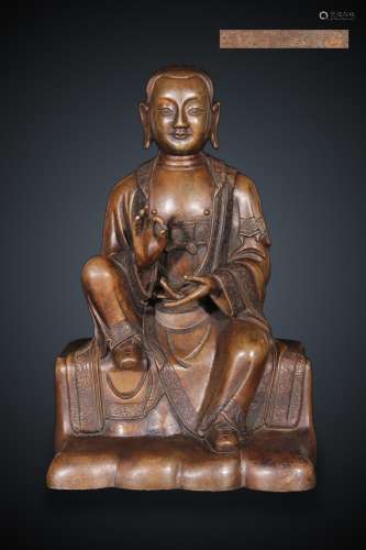 Precision casting copper foetus guru Buddha statueSize, 18 c...