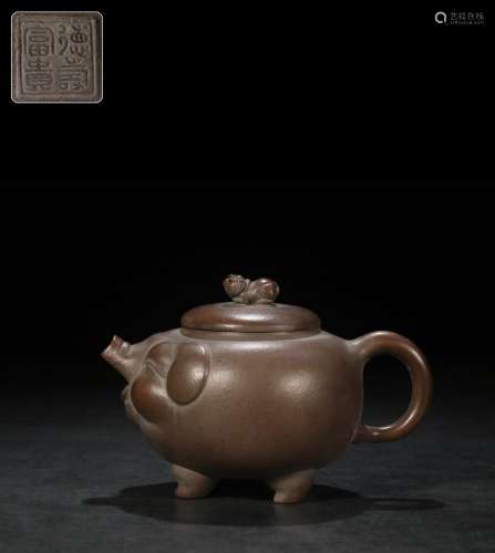 , blessing pig ShouFuGui long potSize, 15.8 cm long, 11 cm w...