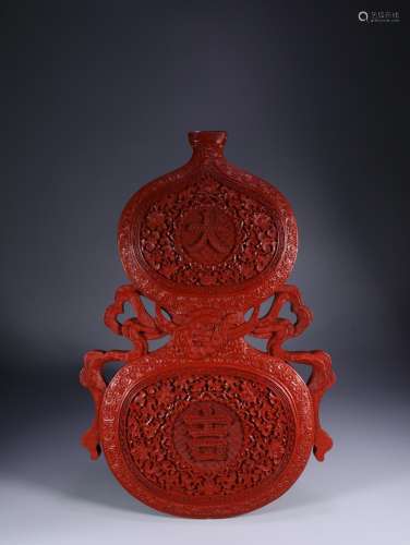 Carved lacquerware gourds gs Taiwan just fineSize: 26.5 * 2....