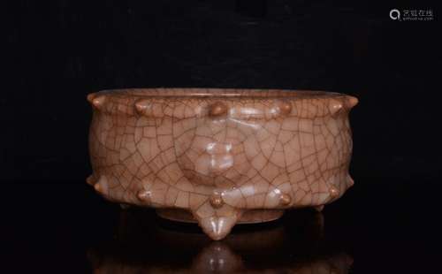 Elder brother kiln three-legged censer;7 x15. 5;846004550 GG...