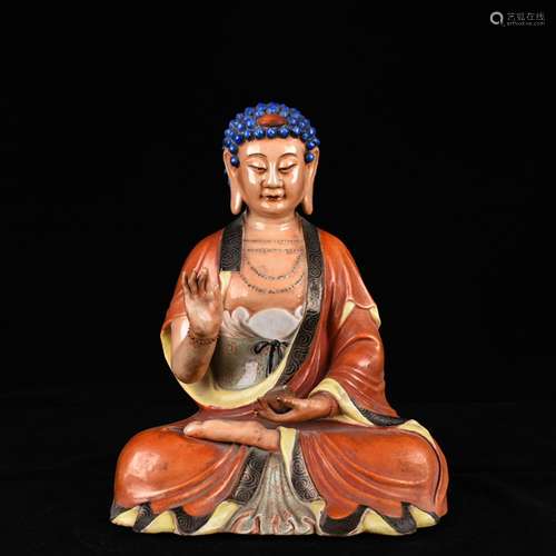 Thai yong, build alum red Buddha antique vase 200214 antique...