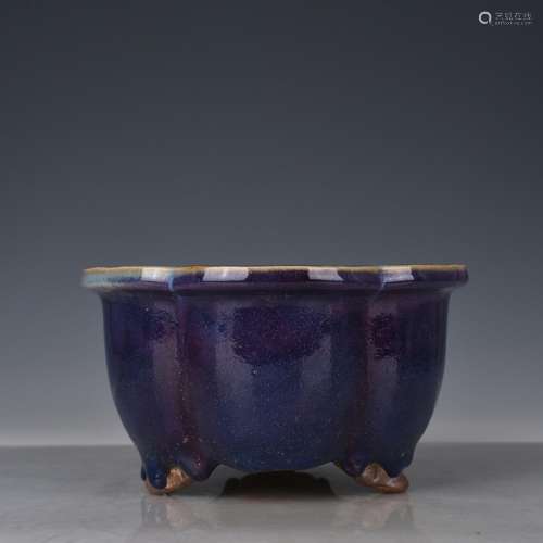 Obsidian masterpieces variable lilac purple glaze flower pot...