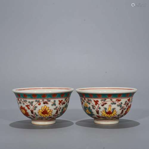 Red and green colors branch flowers grain pressure hand cup ...