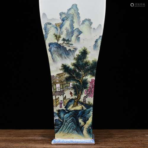 Castle in the pastel landscape characters Fang Mei bottle an...