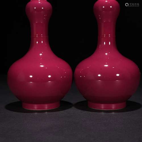 Carmine red glaze garlic bottles of 21 * 12.5 cm