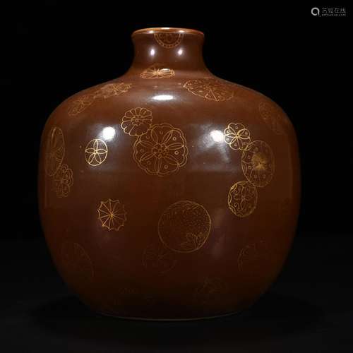 Zijin glaze colour ball pattern mei bottleCollection of spec...