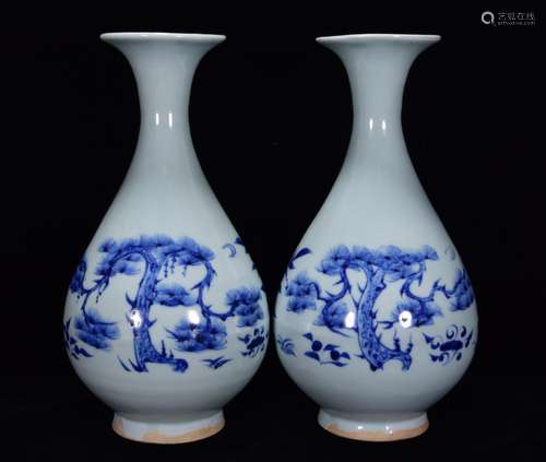 Blue and white shochiku MeiWen okho spring 13 m * 25