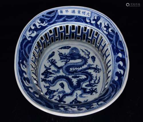 Blue and white dragon flower blue 10 years * 28 m