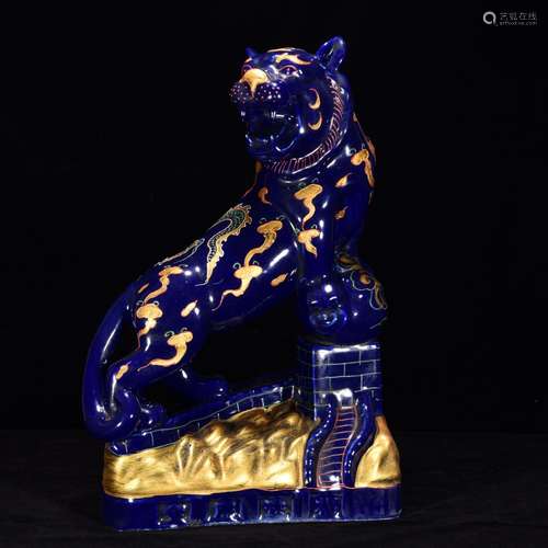 Ji blue paint tiger place a pair of 48 * 31 m