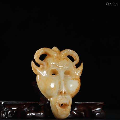 Ancient jade sheep face furnishing articlesSpecification: hi...