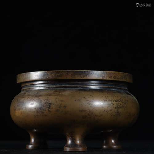 Copper yu incense burnerSpecification: high generous 13.1/7....