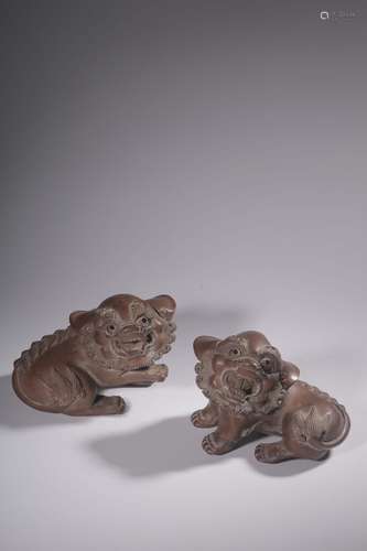 Boxwood carving furnishing articles a lionSize: 14 cm long, ...