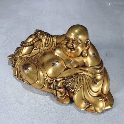 Copper and gold maitreya furnishing articlesSpecification: h...