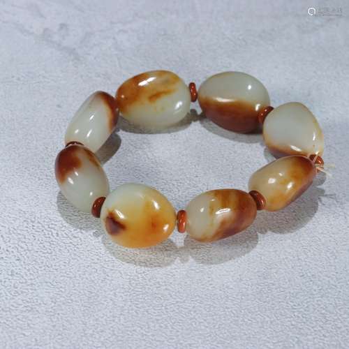 Hetian jade stone hand stringSpecification: bead diameter 3/...