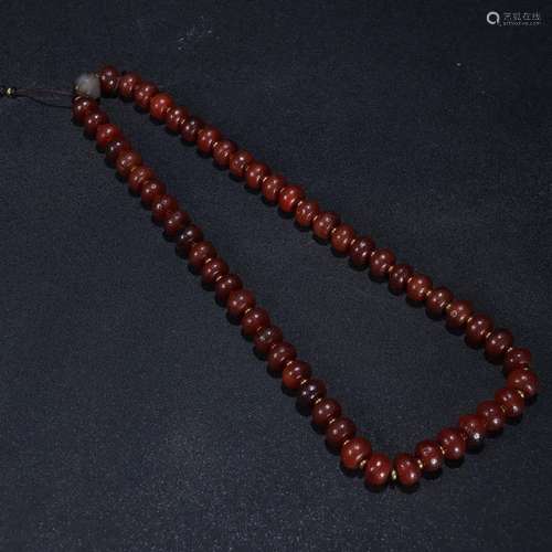 Old agate round bead stringSpecification: bead diameter 1.3/...