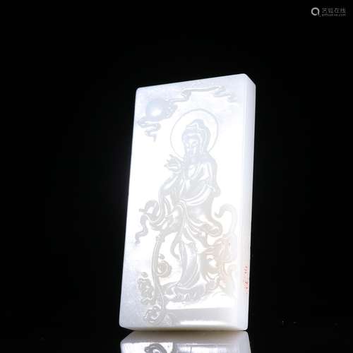 Hetian jade in the southsea guanyin jade brandSpecification:...