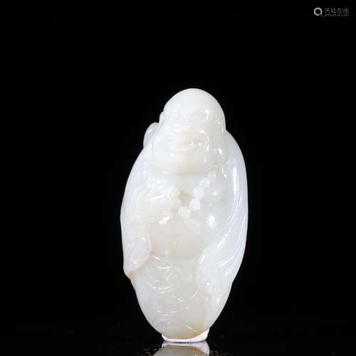 Hetian jade seed makings smiling Buddha maitreya furnishing ...