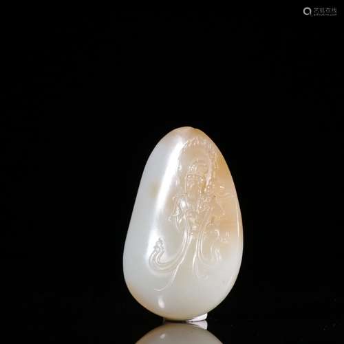 Hetian jade guanyin stone pendantSpecification: high 6.5 4.2...