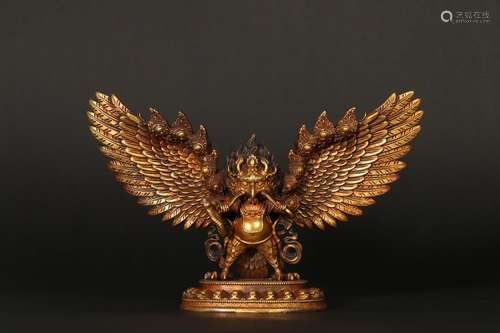 - copper and gold golden wings dapeng bird furnishing articl...