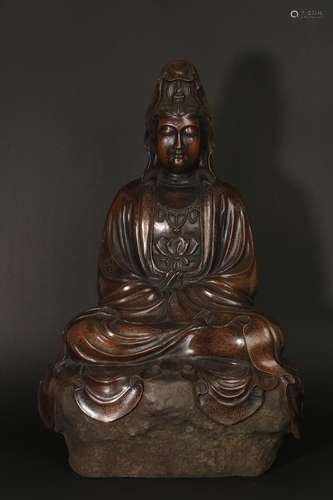 - copper padding silver "guanyin" cave of furnishi...