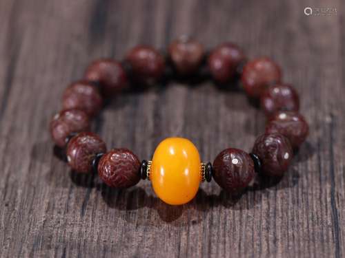 Beeswax peace buckle cheng bodhi hand string.Specification: ...